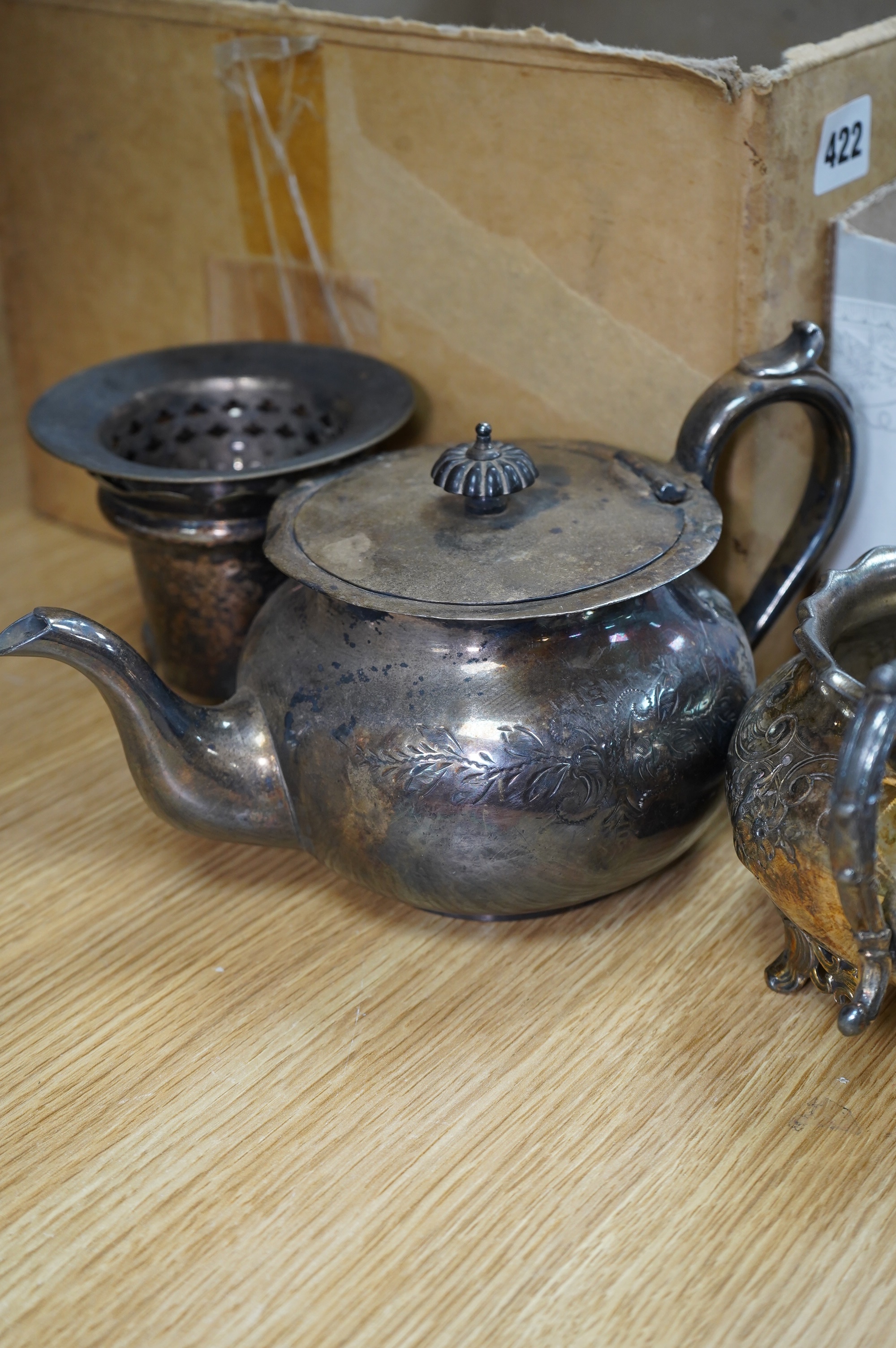 A small quantity of silver flatware, assorted plated cutlery, napkin rings and servers. Condition - varies, mostly fair